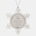 Nana Snowflake Ornament, Motivational Birthday Christmas Gifts- Life is learning to dance in the rain