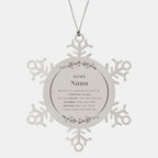 Nana Snowflake Ornament - You are braver than you believe, stronger than you seem, Inspirational Birthday, Christmas Gifts