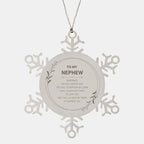 Nephew Ornament Gifts, To My Nephew Remember, you will never lose. You will either WIN or LEARN, Keepsake Snowflake Ornament For Nephew, Birthday Christmas Gifts Ideas For Nephew X-mas Gifts