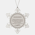 Neurosurgeon Snowflake Ornament - Thanks for being who you are - Birthday Christmas Jewelry Gifts Coworkers Colleague Boss