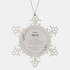 Niece Ornament Gifts, To My Niece Remember, you will never lose. You will either WIN or LEARN, Keepsake Snowflake Ornament For Niece, Birthday Christmas Gifts Ideas For Niece X-mas Gifts