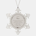 Niece Snowflake Ornament, Motivational Birthday Christmas Gifts - Life is learning to dance in the raini