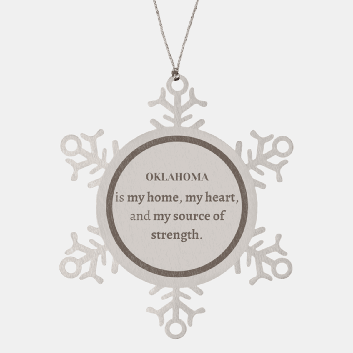 Oklahoma is my home Gifts, Lovely Oklahoma Birthday Christmas Snowflake Ornament For People from Oklahoma, Men, Women, Friends