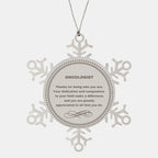 Oncologist Snowflake Ornament - Thanks for being who you are - Birthday Christmas Jewelry Gifts Coworkers Colleague Boss