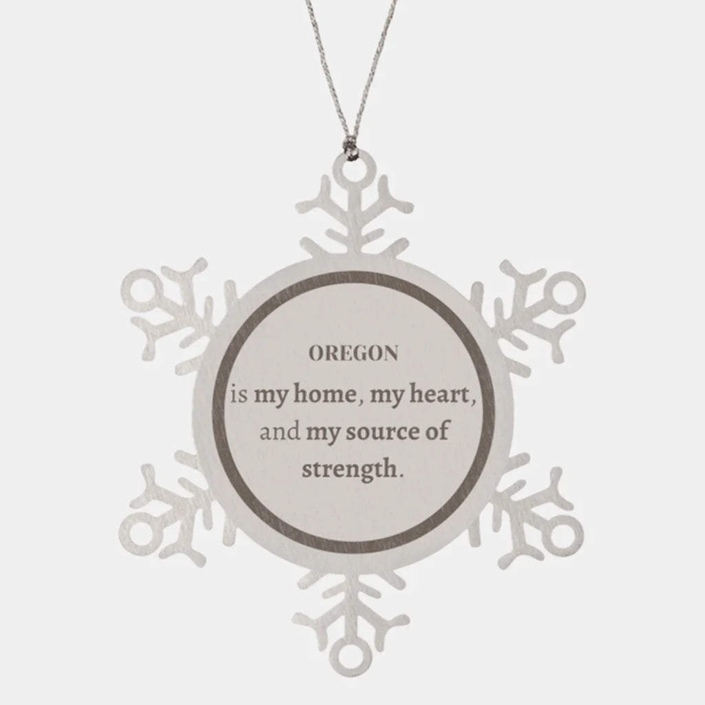Oregon is my home Gifts, Lovely Oregon Birthday Christmas Snowflake Ornament For People from Oregon, Men, Women, Friends