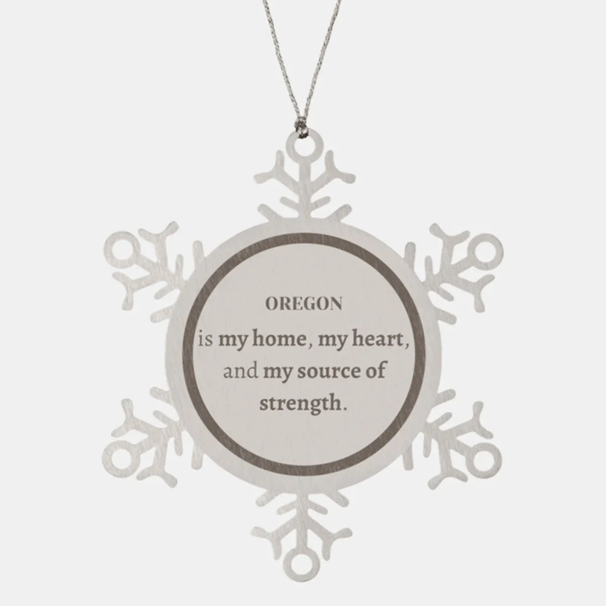 Oregon is my home Gifts, Lovely Oregon Birthday Christmas Snowflake Ornament For People from Oregon, Men, Women, Friends