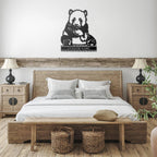 Panda Bear Personalized Metal Art Wall Sign