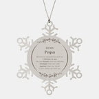 Papa Snowflake Ornament Gifts, To My Papa You are braver than you believe, stronger than you seem, Inspirational Birthday, Christmas Gifts