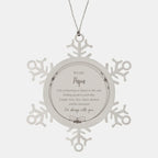 Papa Snowflake Ornament, Motivational Birthday Christmas Gifts - Life is learning to dance in the rain