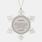 Paramedic Snowflake Ornament - Thanks for being who you are - Birthday Christmas Jewelry Gifts Coworkers Colleague Boss