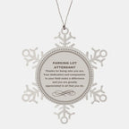 Parking Lot Attendant Snowflake Ornament - Thanks for being who you are - Birthday Christmas Jewelry Gifts Coworkers Colleague Boss