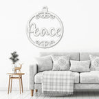 Peace Ornament Indoor Outdoor Steel Holiday Wall Sign