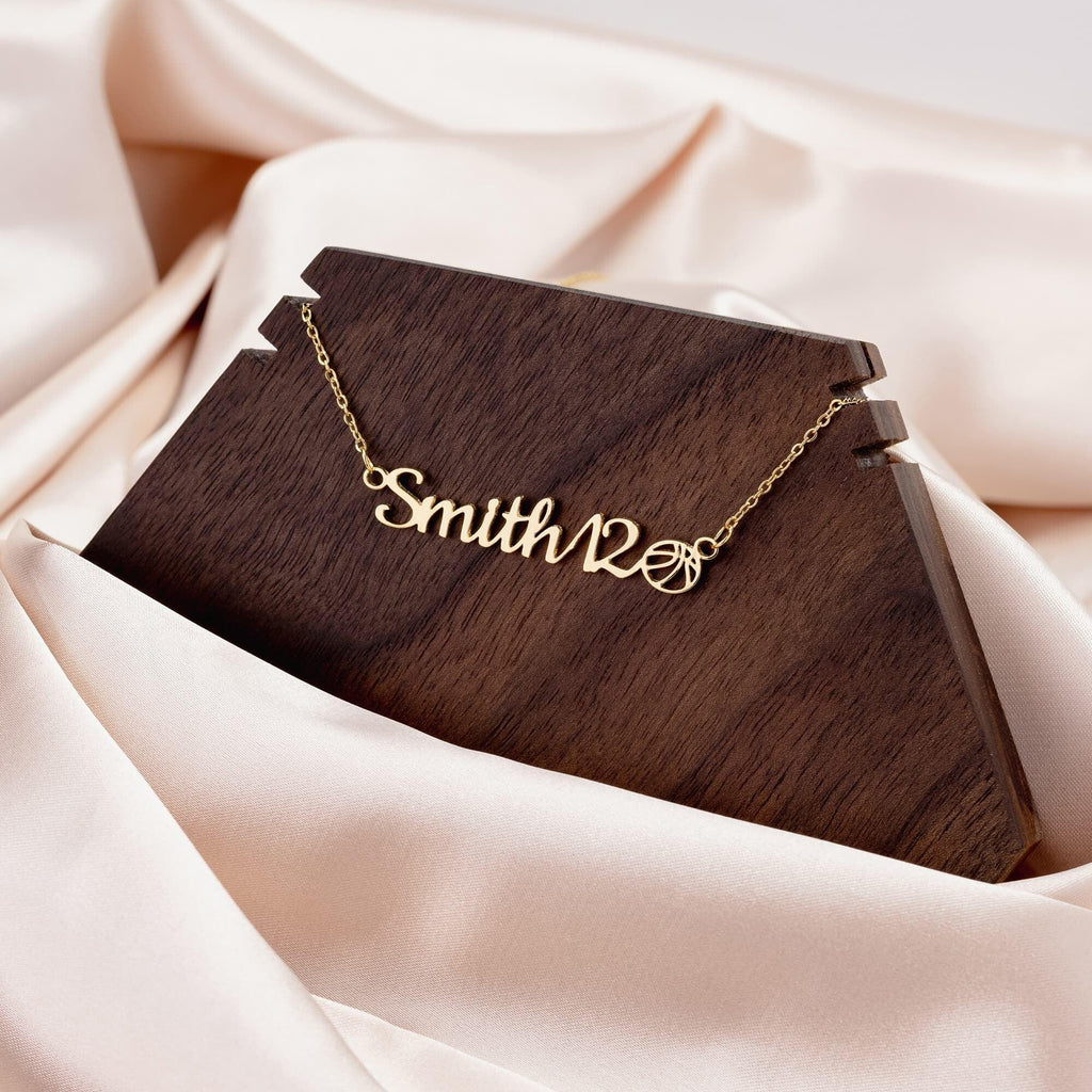Personalized Basketball Sports Name Necklace