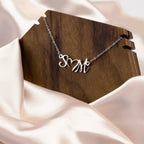 Personalized Double Initial Heart Necklace