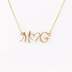 Personalized Double Initial Heart Necklace