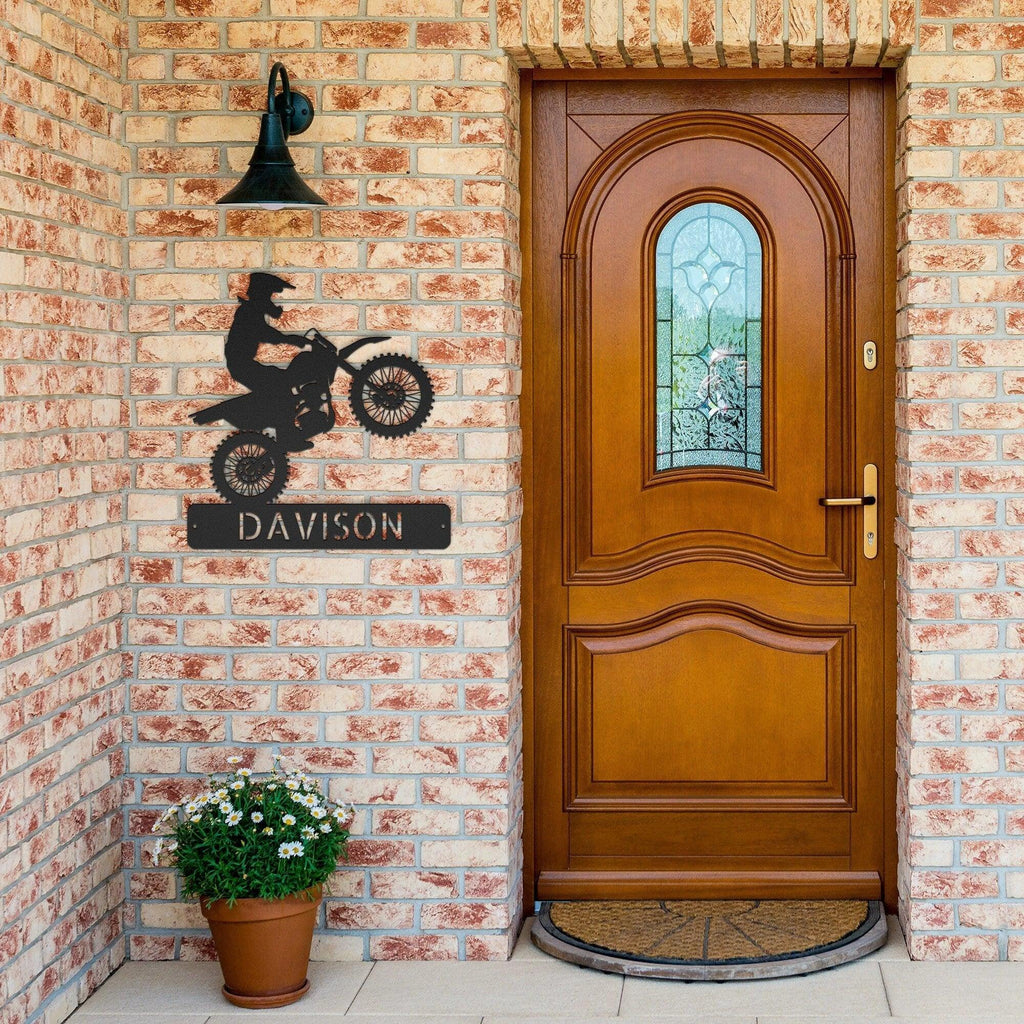 Personalized Motocross Metal Wall Art Sign
