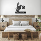 Personalized Motocross Metal Wall Art Sign