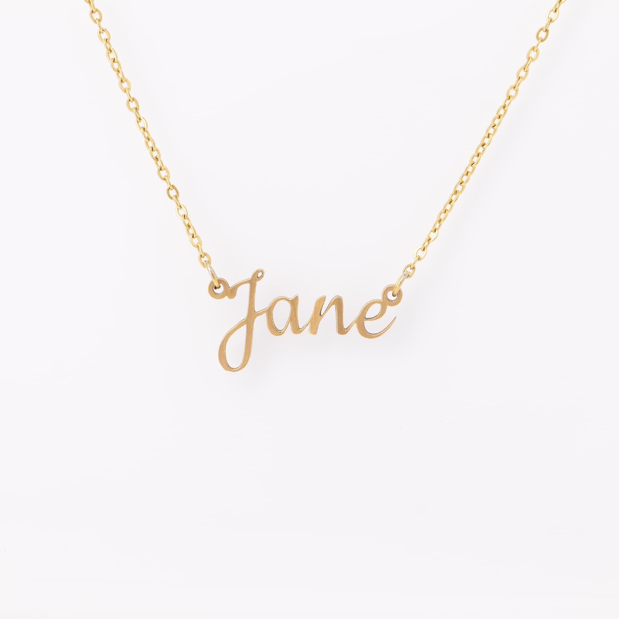 Personalized Script Name Necklace - Mallard Moon Gift Shop