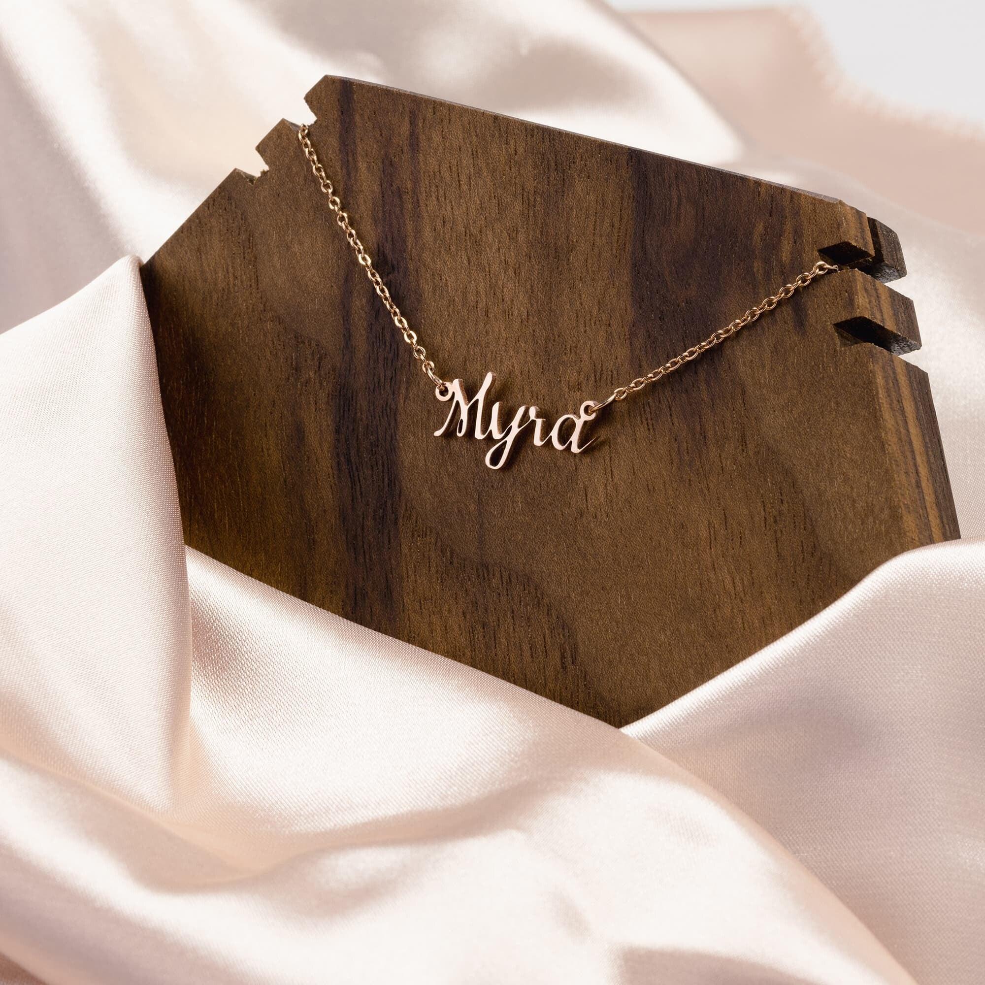 Personalized Script Name Necklace - Mallard Moon Gift Shop