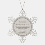 Physician Snowflake Ornament - Thanks for being who you are - Birthday Christmas Jewelry Gifts Coworkers Colleague Boss