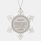 Preacher Snowflake Ornament - Thanks for being who you are - Birthday Christmas Jewelry Gifts Coworkers Colleague Boss