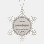 Quilter Snowflake Ornament - Thanks for being who you are - Birthday Christmas Jewelry Gifts Coworkers Colleague Boss