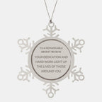 Remarkable Aircraft Mechanic Gifts, Your dedication and hard work, Inspirational Birthday Christmas Unique Snowflake Ornament For Aircraft Mechanic, Coworkers, Men, Women, Friends