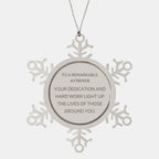Remarkable Auctioneer Gifts, Your dedication and hard work, Inspirational Birthday Christmas Unique Snowflake Ornament For Auctioneer, Coworkers, Men, Women, Friends