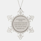 Remarkable Butcher Gifts, Your dedication and hard work, Inspirational Birthday Christmas Unique Snowflake Ornament For Butcher, Coworkers, Men, Women, Friends