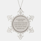 Remarkable Court Clerk Gifts, Your dedication and hard work, Inspirational Birthday Christmas Unique Snowflake Ornament For Court Clerk, Coworkers, Men, Women, Friends