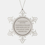 Remarkable Dispatcher Gifts, Your dedication and hard work, Inspirational Birthday Christmas Unique Snowflake Ornament For Dispatcher, Coworkers, Men, Women, Friends