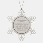 Remarkable Drafter Gifts, Your dedication and hard work, Inspirational Birthday Christmas Unique Snowflake Ornament For Drafter, Coworkers, Men, Women, Friends