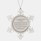 Remarkable Electrician Gifts, Your dedication and hard work, Inspirational Birthday Christmas Unique Snowflake Ornament For Electrician, Coworkers, Men, Women, Friends