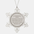 Remarkable Jeweler Gifts, Your dedication and hard work, Inspirational Birthday Christmas Unique Snowflake Ornament For Jeweler, Coworkers, Men, Women, Friends