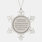 Remarkable Landscape Designer Gifts, Your dedication and hard work, Inspirational Birthday Christmas Unique Snowflake Ornament For Landscape Designer, Coworkers, Men, Women, Friends