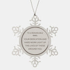 Remarkable Model Gifts, Your dedication and hard work, Inspirational Birthday Christmas Unique Snowflake Ornament For Model, Coworkers, Men, Women, Friends