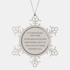 Remarkable Office Clerk Gifts, Your dedication and hard work, Inspirational Birthday Christmas Unique Snowflake Ornament For Office Clerk, Coworkers, Men, Women, Friends