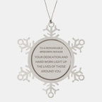 Remarkable Operations Manager Gifts, Your dedication and hard work, Inspirational Birthday Christmas Unique Snowflake Ornament For Operations Manager, Coworkers, Men, Women, Friends