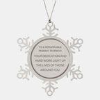 Remarkable Pharmacy Technician Gifts, Your dedication and hard work, Inspirational Birthday Christmas Unique Snowflake Ornament For Pharmacy Technician, Coworkers, Men, Women, Friends