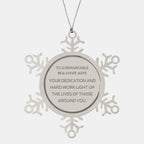 Remarkable Real Estate Agent Gifts, Your dedication and hard work, Inspirational Birthday Christmas Unique Snowflake Ornament For Real Estate Agent, Coworkers, Men, Women, Friends