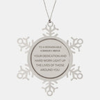 Remarkable Schoolbus Driver Gifts, Your dedication and hard work, Inspirational Birthday Christmas Unique Snowflake Ornament For Schoolbus Driver, Coworkers, Men, Women, Friends