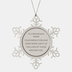 Remarkable Trainer Gifts, Your dedication and hard work, Inspirational Birthday Christmas Unique Snowflake Ornament For Trainer, Coworkers, Men, Women, Friends