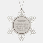 Remarkable Vice President Gifts, Your dedication and hard work, Inspirational Birthday Christmas Unique Snowflake Ornament For Vice President, Coworkers, Men, Women, Friends
