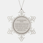Remarkable Welder Gifts, Your dedication and hard work, Inspirational Birthday Christmas Unique Snowflake Ornament For Welder, Coworkers, Men, Women, Friends