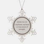 Rhode Island is my home Gifts, Lovely Rhode Island Birthday Christmas Snowflake Ornament For People from Rhode Island, Men, Women, Friends