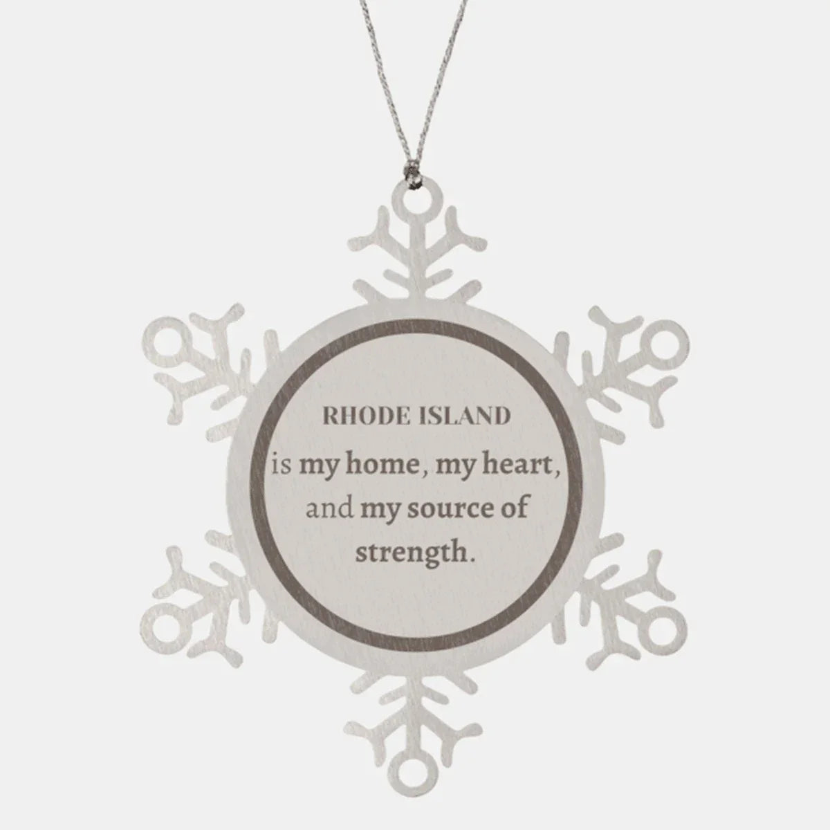 Rhode Island is my home Gifts, Lovely Rhode Island Birthday Christmas Snowflake Ornament For People from Rhode Island, Men, Women, Friends