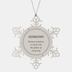 Sarcastic Accountant Snowflake Ornament Gifts, Christmas Holiday Gifts for Accountant Ornament, Accountant: Because greatness is woven into the fabric