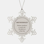 Sarcastic Anesthesiologist Snowflake Ornament Gifts, Christmas Holiday Gifts for Anesthesiologist Ornament, Anesthesiologist: Because greatness is woven into the fabric