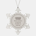 Sarcastic Athletic Trainer Snowflake Ornament Gifts, Christmas Holiday Gifts for Athletic Trainer Ornament, Athletic Trainer: Because greatness is woven into the fabric