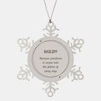 Sarcastic Bailiff Snowflake Ornament Gifts, Christmas Holiday Gifts for Bailiff Ornament, Bailiff: Because greatness is woven into the fabric